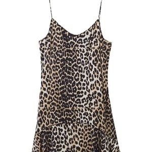 Brand New Ganni Silk Animal dress